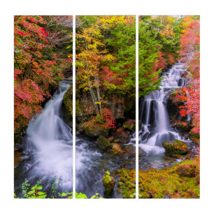 Waterfalls Faucet Waterfalls Nikko Japan Fall Triptych