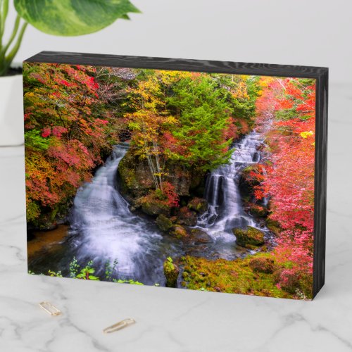 Waterfalls  Faucet Waterfalls Nikko Japan Fall Wooden Box Sign
