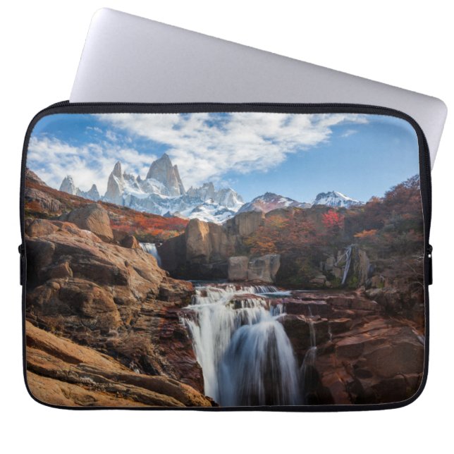 Waterfalls | Fitz Roy Mountain, Argentina Laptop Sleeve (Front)