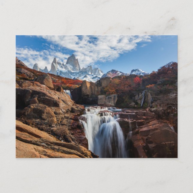 Waterfalls | Fitz Roy Mountain, Argentina Postcard (Front)
