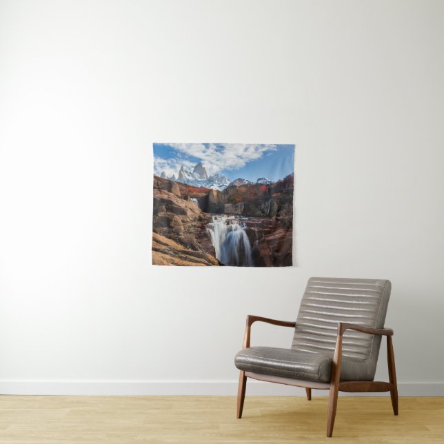 Waterfalls | Fitz Roy Mountain, Argentina Tapestry (In Situ (Horizontal))