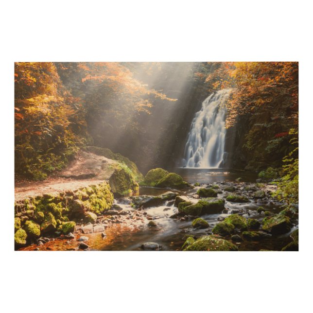 Waterfalls | Gleno, Northern Ireland Wood Wall Art (Front)