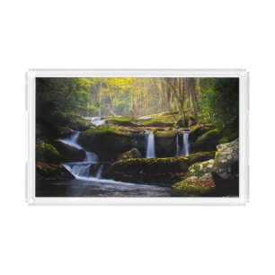 Waterfalls Great Smoky Mountain National Park Acrylic Tray