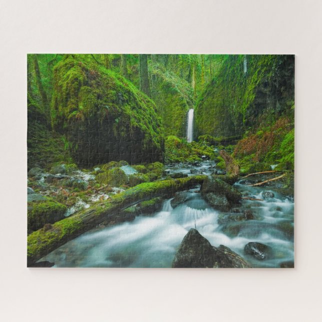 Waterfalls | Grotto Falls, Oregon Jigsaw Puzzle (Horizontal)