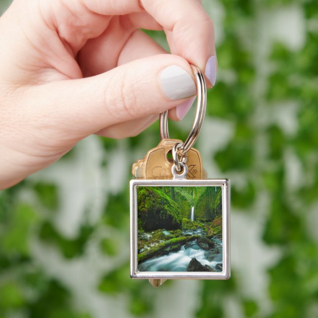 Waterfalls | Grotto Falls, Oregon Keychain (Hand)