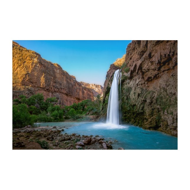 Waterfalls | Havasu Falls at Sunset Acrylic Print (Front)