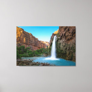 Waterfalls   Havasu Falls at Sunset Canvas Print