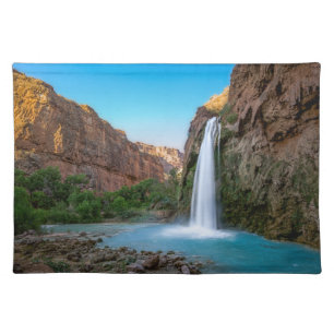 Waterfalls   Havasu Falls at Sunset Cloth Placemat