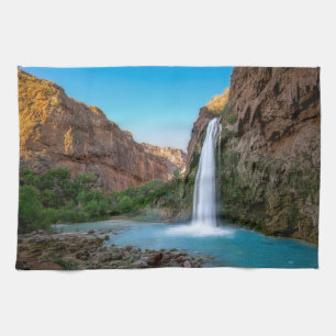 Waterfalls Havasu Falls at Sunset Kitchen Towel