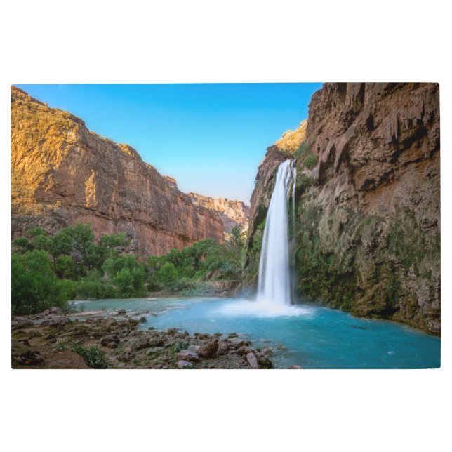 Waterfalls | Havasu Falls at Sunset Metal Print (Front)