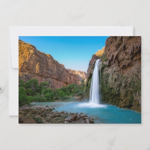 Waterfalls  Havasu Falls at Sunset Thank You Card