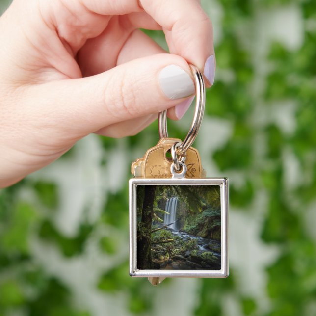 Waterfalls | Hopetoun Falls, New Zealand Keychain (Hand)