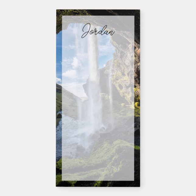 Waterfalls | Icelandic Waterfall Magnetic Notepad (Front)