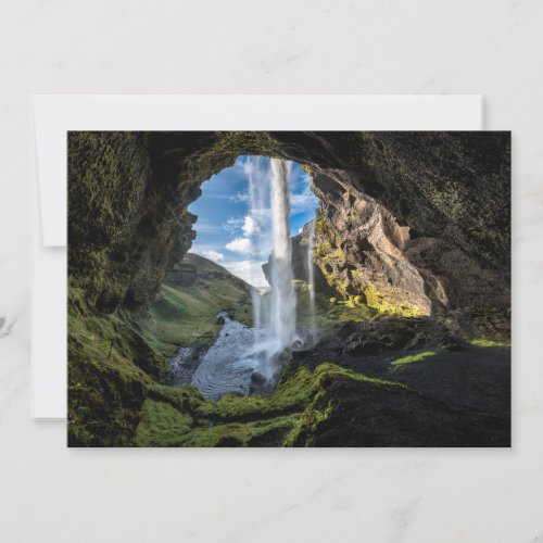 Waterfalls  Icelandic Waterfall Thank You Card