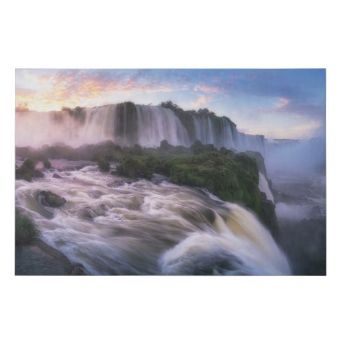 Waterfalls  Iguazu Waterfall Brazil Faux Canvas Print