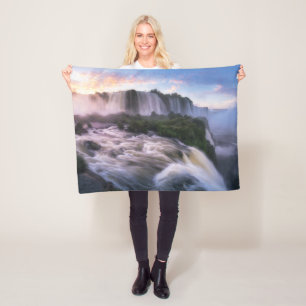 Waterfalls   Iguazu Waterfall, Brazil Fleece Blanket