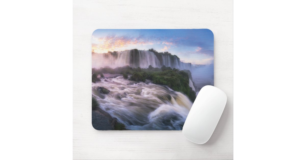 Waterfalls | Iguazu Waterfall, Brazil Mouse Pad | Zazzle