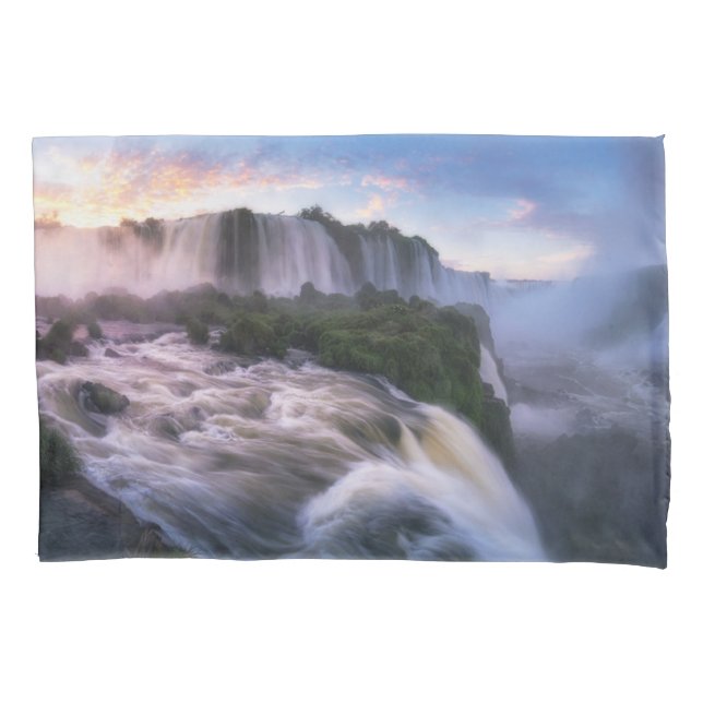 Waterfalls | Iguazu Waterfall, Brazil Pillow Case (Front)