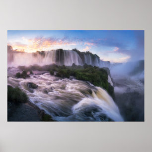 Waterfalls Iguazu Waterfall, Brazil Poster