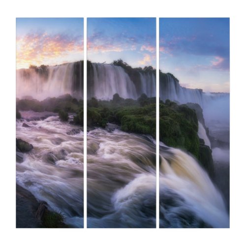 Waterfalls  Iguazu Waterfall Brazil Triptych