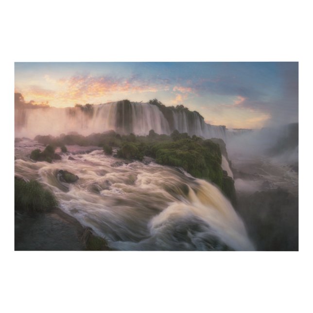 Waterfalls | Iguazu Waterfall, Brazil Wood Wall Art (Front)