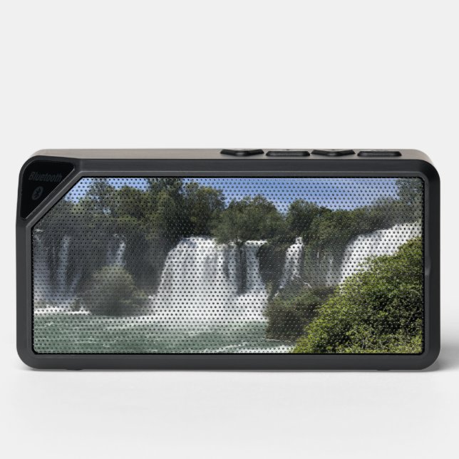 Waterfalls in Bosnia and Herzegovina on a Bluetooth Speaker (Front)
