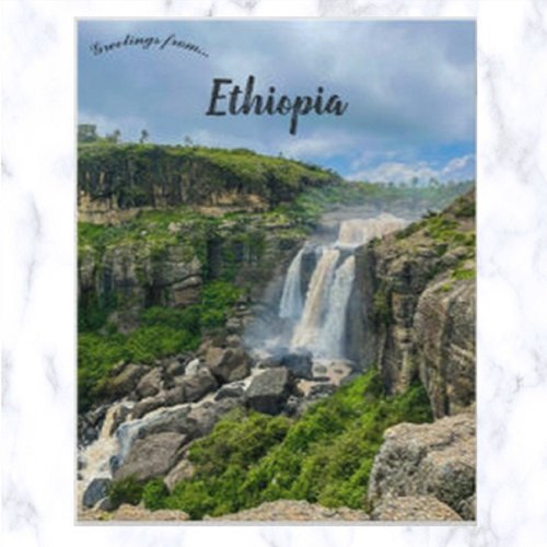 Waterfalls in Ethiopia Postcard