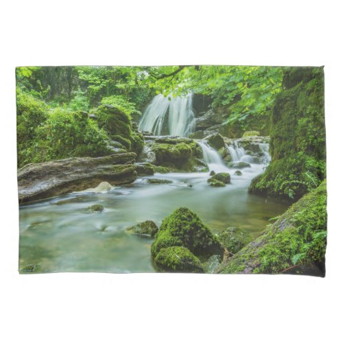 Waterfalls in forest wrapping paper pillow case