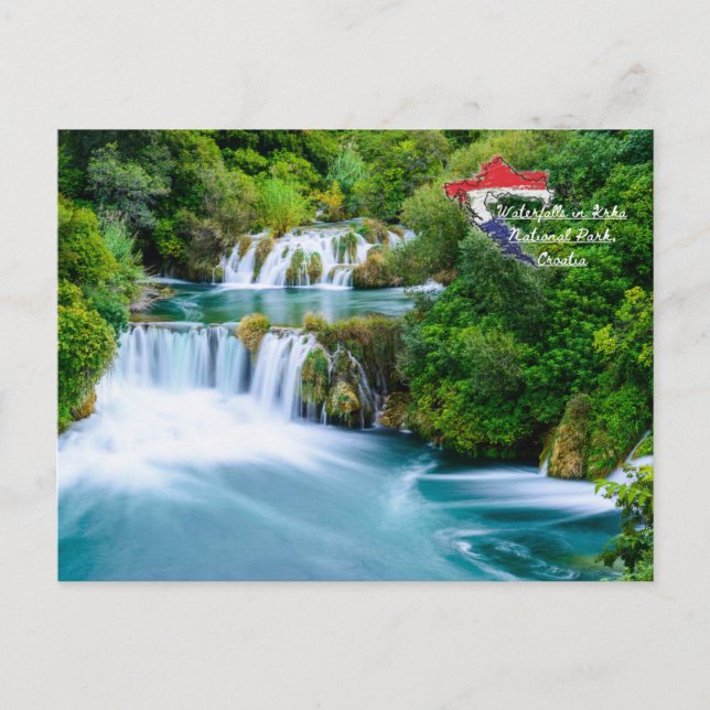 Waterfalls in Krka National Park, Croatia Postcard (Front)