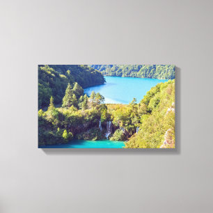 Waterfalls in Plitvice National Park - Croatia Canvas Print