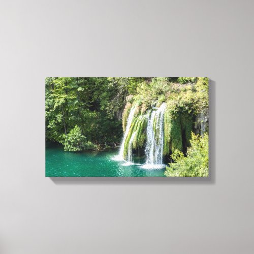 Waterfalls in Plitvice National Park _ Croatia Canvas Print