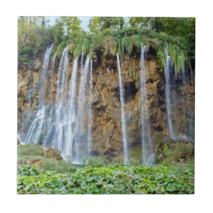 Waterfalls in Plitvice National Park - Croatia Ceramic Tile