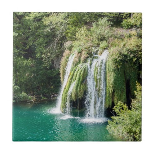 Waterfalls in Plitvice National Park _ Croatia Ceramic Tile