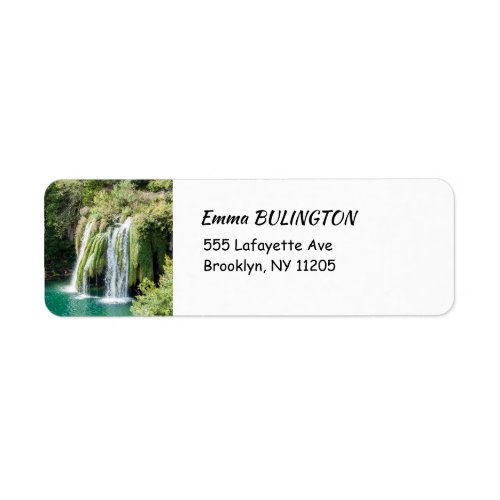 Waterfalls in Plitvice National Park _ Croatia Label