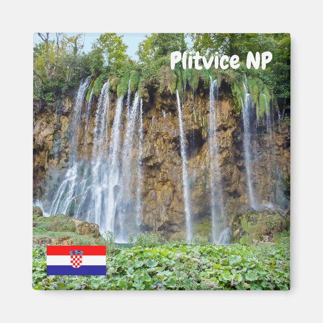Waterfalls in Plitvice National Park - Croatia Magnet (Front)