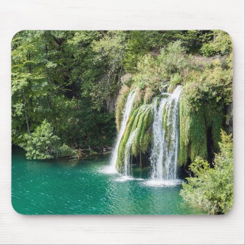 Waterfalls in Plitvice National Park _ Croatia Mouse Pad