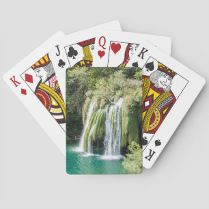 Waterfalls in Plitvice National Park - Croatia Poker Cards