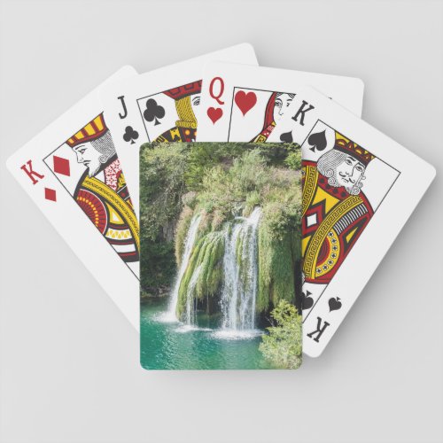 Waterfalls in Plitvice National Park _ Croatia Poker Cards