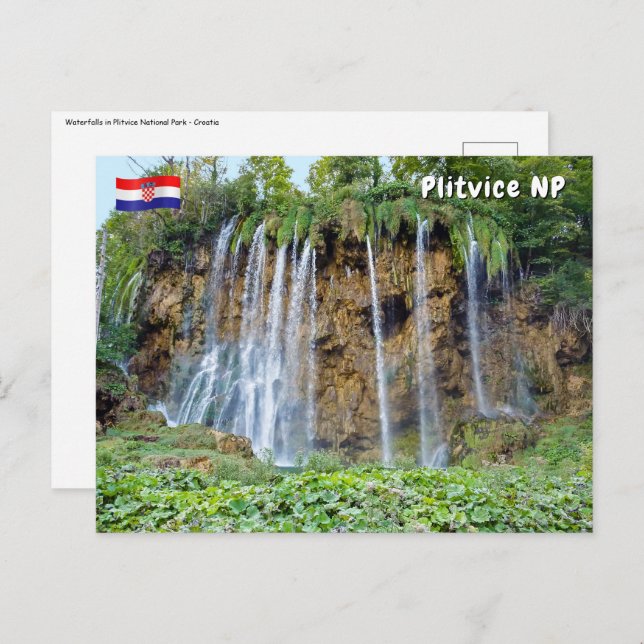 Waterfalls in Plitvice National Park - Croatia Postcard (Front/Back)