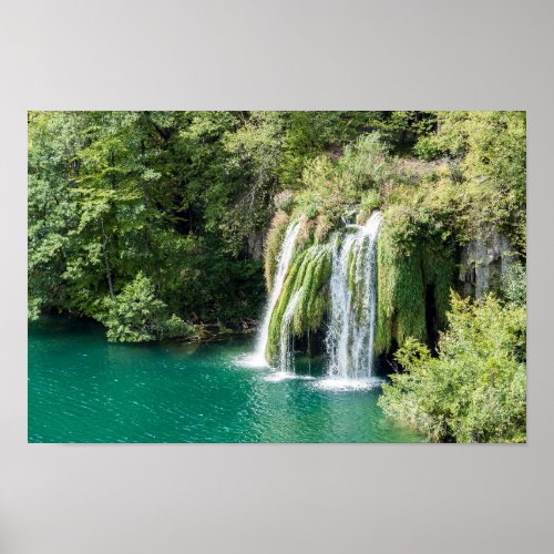 Waterfalls in Plitvice National Park _ Croatia Poster
