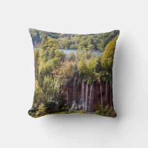 Waterfalls in Plitvice National Park - Croatia Throw Pillow