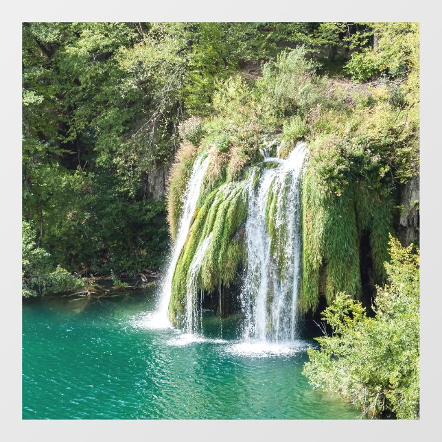 Waterfalls in Plitvice National Park - Croatia Window Cling (Sheet)