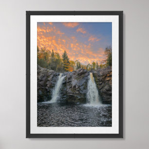 Waterfalls In Superior, Wisconsin Framed Art