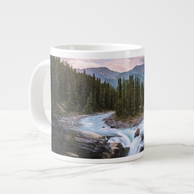 Waterfalls | Jasper National Park, Canada Giant Coffee Mug (Front Left)