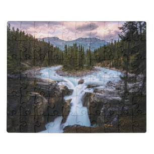 Waterfalls Jasper National Park, Canada Jigsaw Puzzle
