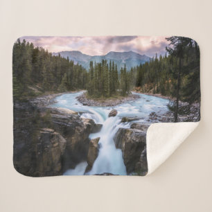 Waterfalls Jasper National Park, Canada Sherpa Blanket