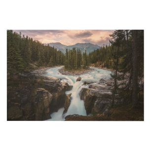 Waterfalls Jasper National Park, Canada Wood Wall Art