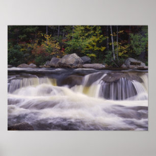 Waterfalls, Kancamagus Highway, White Poster