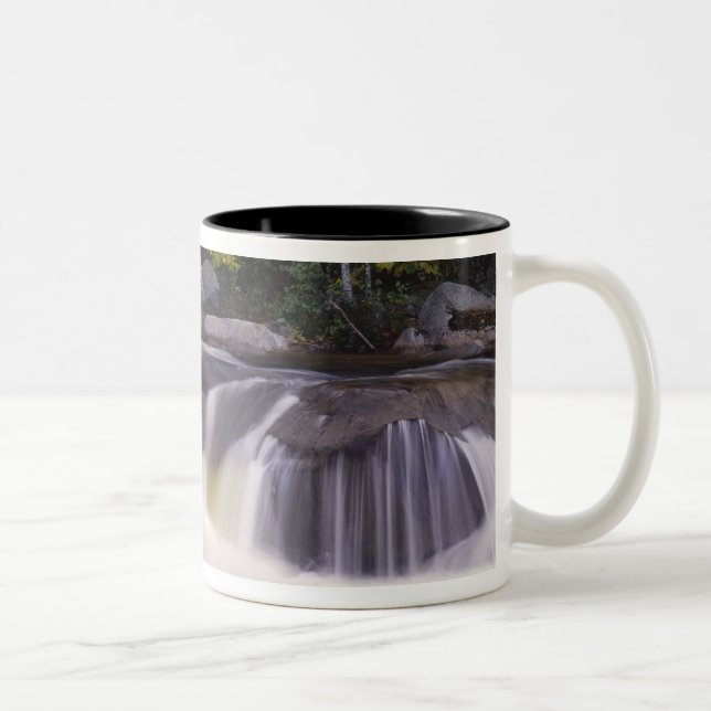 Waterfalls, Kancamagus Highway, White Two-Tone Coffee Mug (Right)