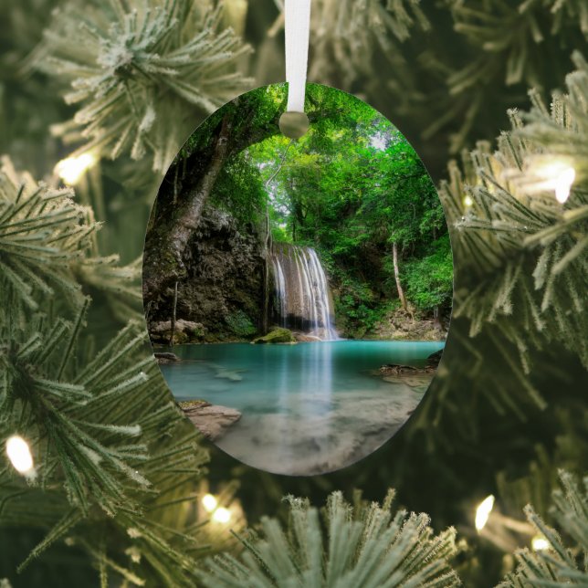 Waterfalls | Kanchanaburi, Thailand Metal Ornament (Insitu)